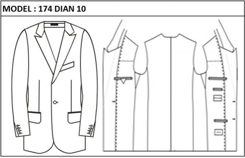 CLASSIC - SINGLE BREASTED, 1 BUTTONS,PEAK LAPEL JACKET-174_DIAN_10