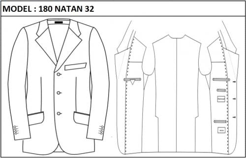 CLASSIC - SINGLE BREASTED, 3 BUTTONS,NOTCH  LAPEL JACKET-180_NATAN_32