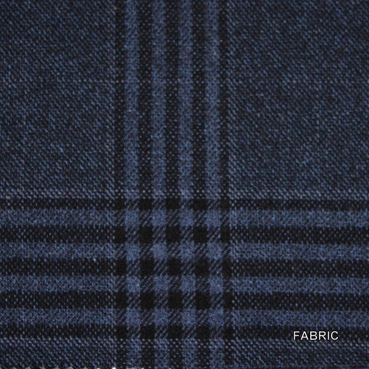 Navy Plaid Made To Measure Vest - VBC0045_MTM_SV