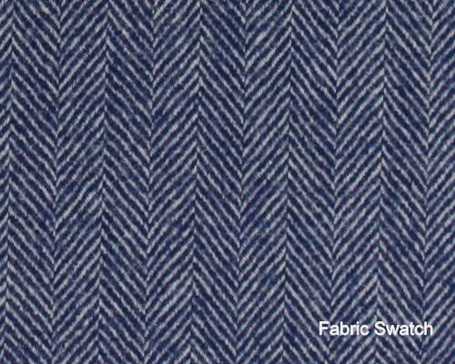 OXYGEN East Bay Blue Herringbone Made To Measure Vest  - CER0019_MTM_SV