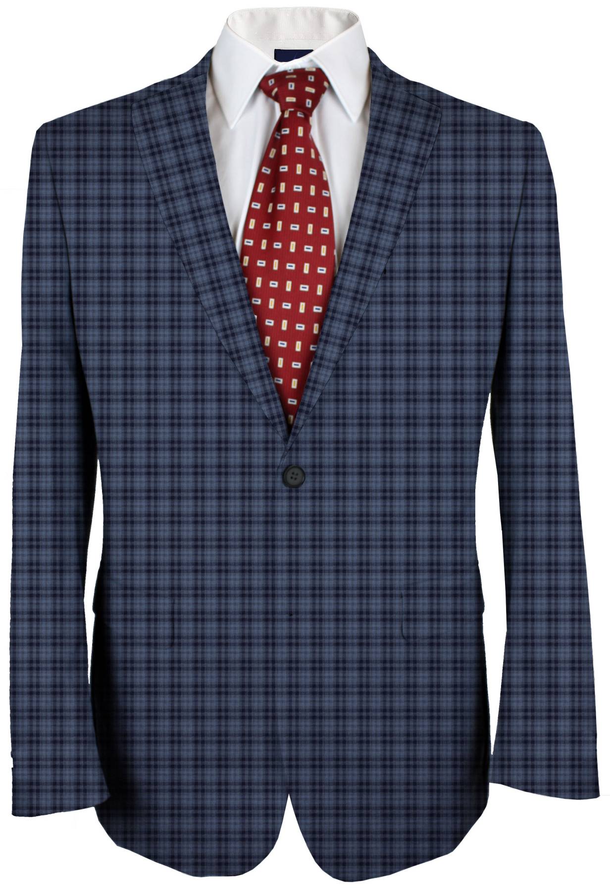 Kashmir Blue  Checks Made To Measure Jacket - VBC0050_MTM_SJ