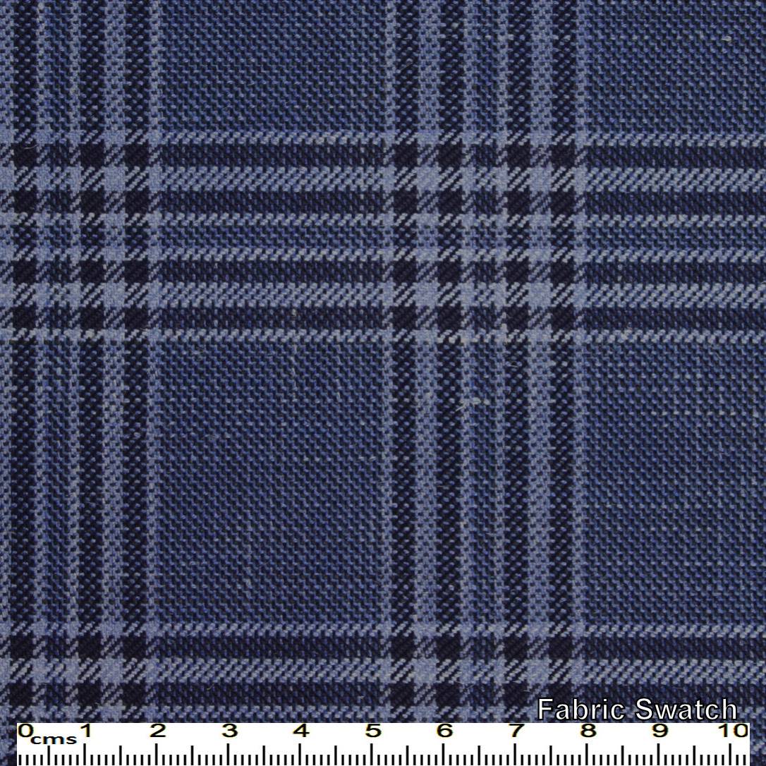 Biscay Blue Plaid Made To Measure Jacket - VBC0538_MTM_SJ