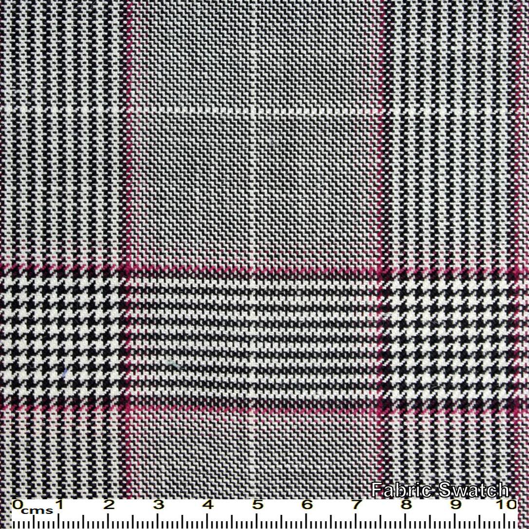 Black Bean Glencheck Made To Measure Pant - VBC0540_MTM_SP