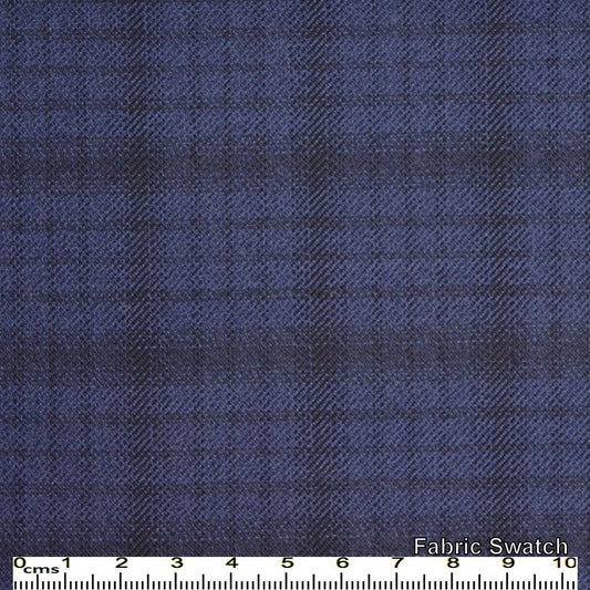 East Bay Blue Plaid Made To Measure Vest - VBC0140_MTM_SV