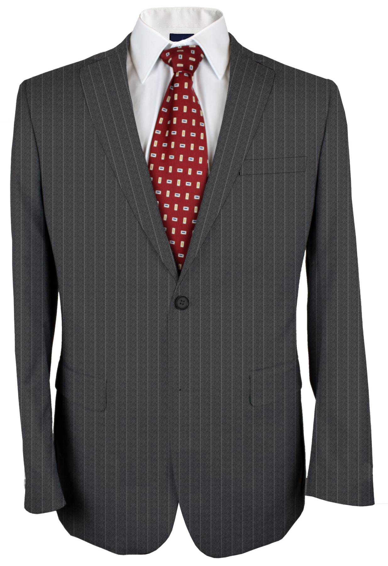 Charcoal Stripes Made To Measure Jacket - VBC0193_MTM_SJ