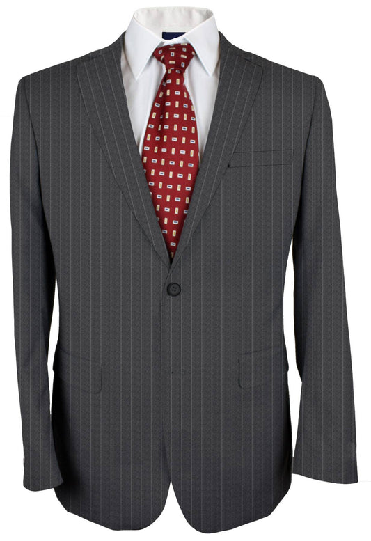 Charcoal Stripes Made To Measure Jacket - VBC0193_MTM_SJ