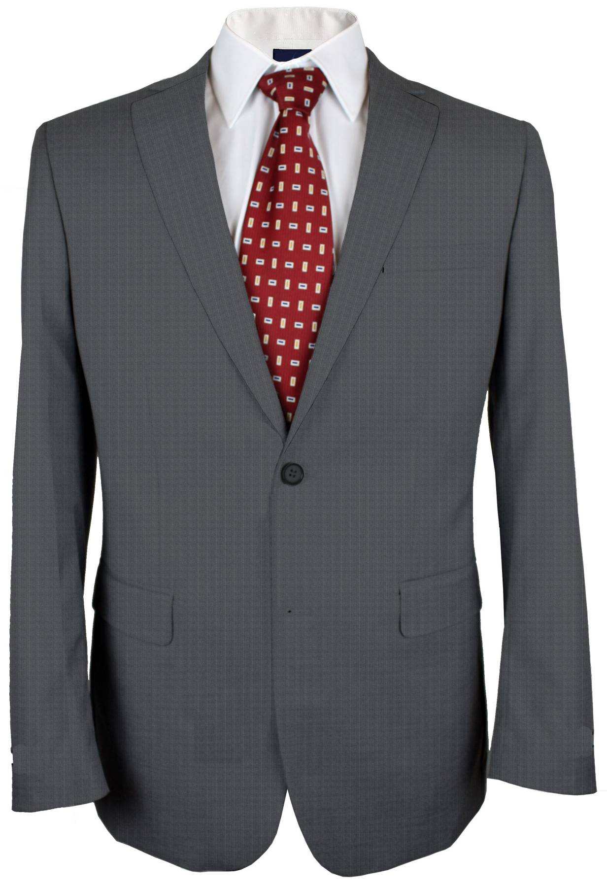 Bright Grey Stripes  Made To Measure Jacket - VBC0472_MTM_SJ