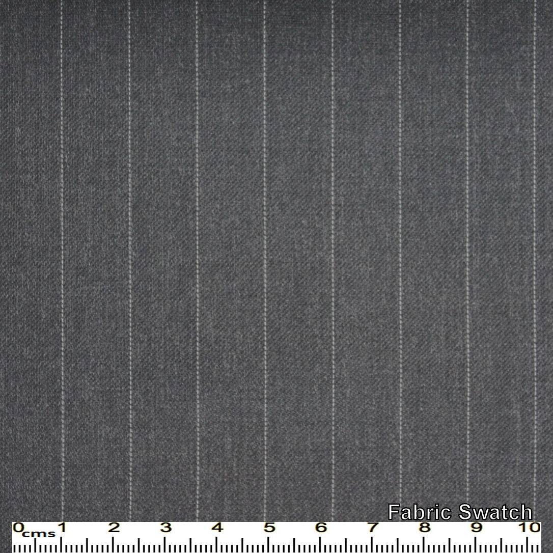 Bright Grey Stripes Made To Measure Vest - VBC0472_MTM_SV