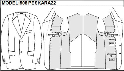 SLIM - SINGLE BREASTED, 2 BUTTONS,NOTCH  LAPEL JACKET-508_PESKARA_22