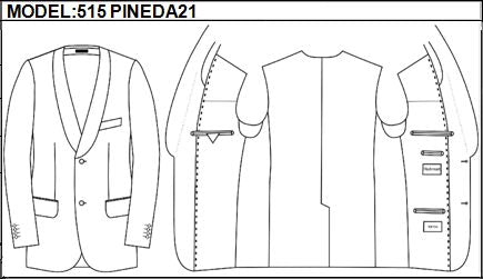 SLIM - SINGLE BREASTED, 2 BUTTONS,SCARF  LAPEL JACKET-515_PINEDA_21