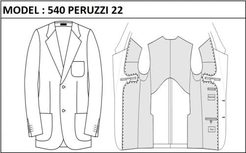 SLIM - SINGLE BREASTED, 2 BUTTONS,NOTCH  LAPEL JACKET-540_PERUZZI_22