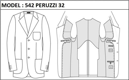 SLIM - SINGLE BREASTED, 3 BUTTONS,NOTCH  LAPEL JACKET-542_PERUZZI_32