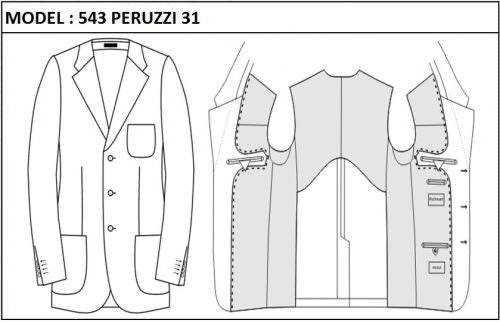 SLIM - SINGLE BREASTED, 3 BUTTONS,NOTCH  LAPEL JACKET-543_PERUZZI_31