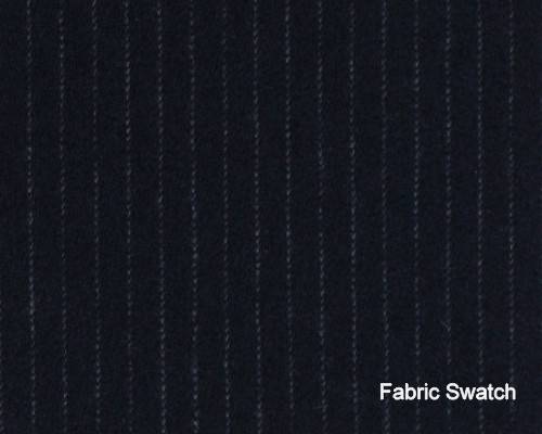 CASHMERE LIGHT Black Pearl Navy Pinstripes Made To Measure Vest - CER0028_MTM_SV
