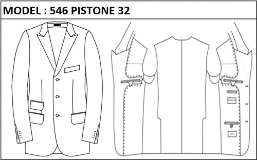 SLIM - SINGLE BREASTED, 3 BUTTONS,PEAK  LAPEL JACKET-546_PISTONE_32
