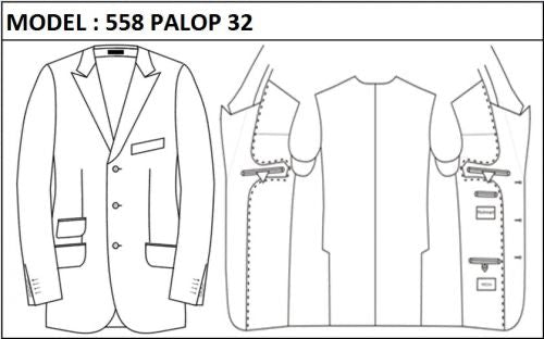 SLIM - SINGLE BREASTED, 3 BUTTONS,PEAK  LAPEL JACKET-558_PALOP_32