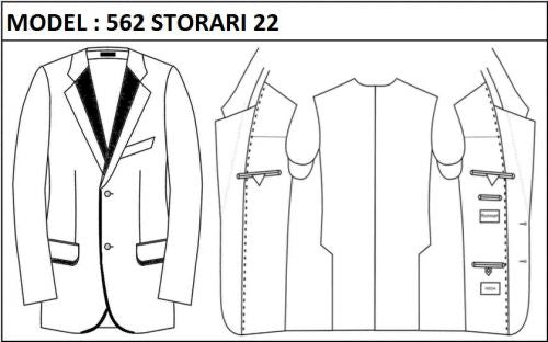 SLIM - SINGLE BREASTED, 2 BUTTONS,NOTCH  LAPEL JACKET-562_STORARI_22