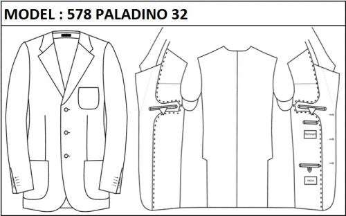 SLIM - SINGLE BREASTED, 3 BUTTONS,NOTCH  LAPEL JACKET-578_PALADINO_32