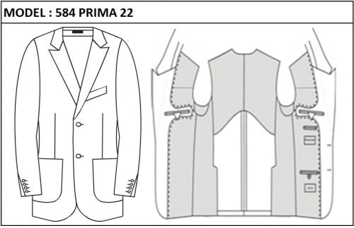 SLIM - SINGLE BREASTED, 2 BUTTONS,PEAK  LAPEL JACKET-584_PRIMA_22