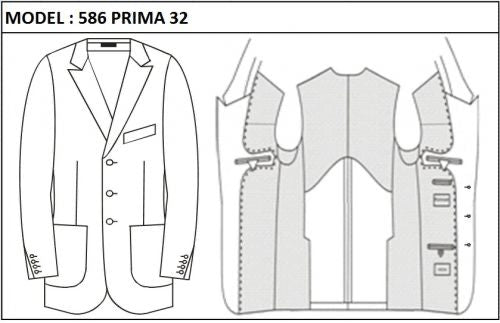SLIM - SINGLE BREASTED, 3 BUTTONS,PEAK  LAPEL JACKET-586_PRIMA_32