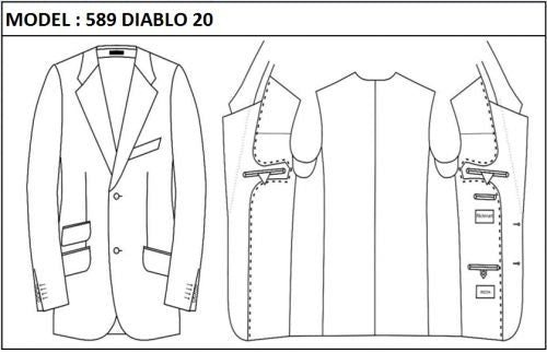 SLIM - SINGLE BREASTED, 2 BUTTONS,NOTCH  LAPEL JACKET-589_DIABLO_20