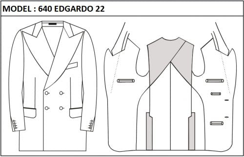 SLIM - DOUBLE BREASTED, 2 BUTTONS,PEAK  LAPEL JACKET-640_EDGARDO_22