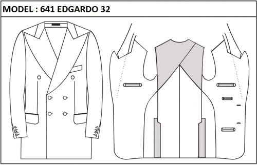 SLIM - DOUBLE BREASTED, 3 BUTTONS,PEAK  LAPEL JACKET-641_EDGARDO_32