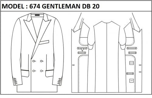 SLIM - DOUBLE BREASTED, 2 BUTTONS,PEAK  LAPEL JACKET-674_GENTLEMAN_DB_20