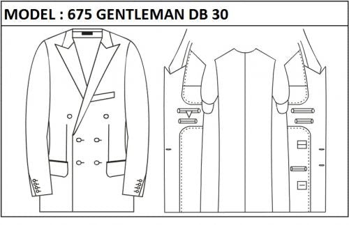 SLIM - DOUBLE BREASTED, 3 BUTTONS,PEAK  LAPEL JACKET-675_GENTLEMAN_DB_30