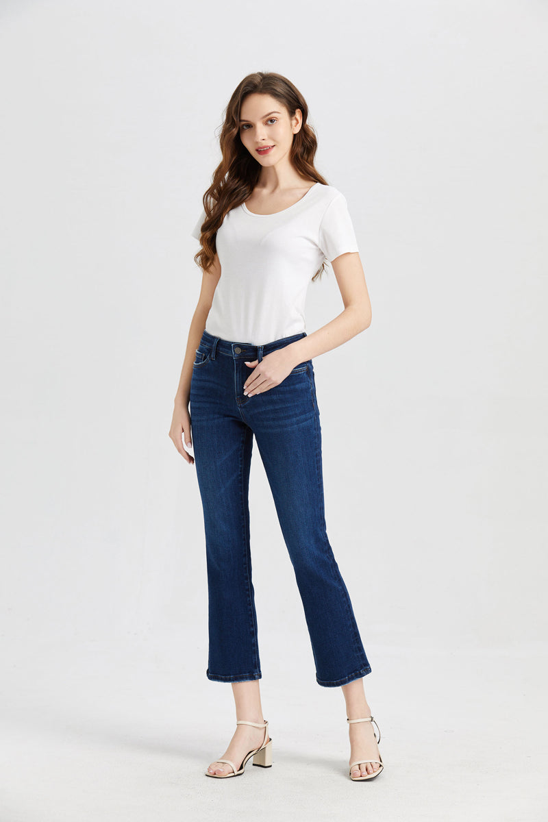 BAYEAS HIGH QUALITY HIGH RISE FLARE JEANS - BYF1068