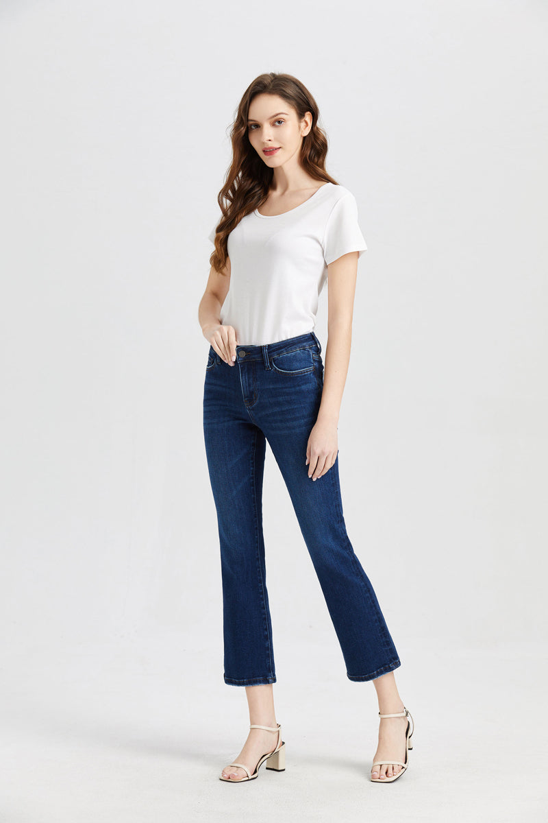 BAYEAS HIGH QUALITY HIGH RISE FLARE JEANS - BYF1068