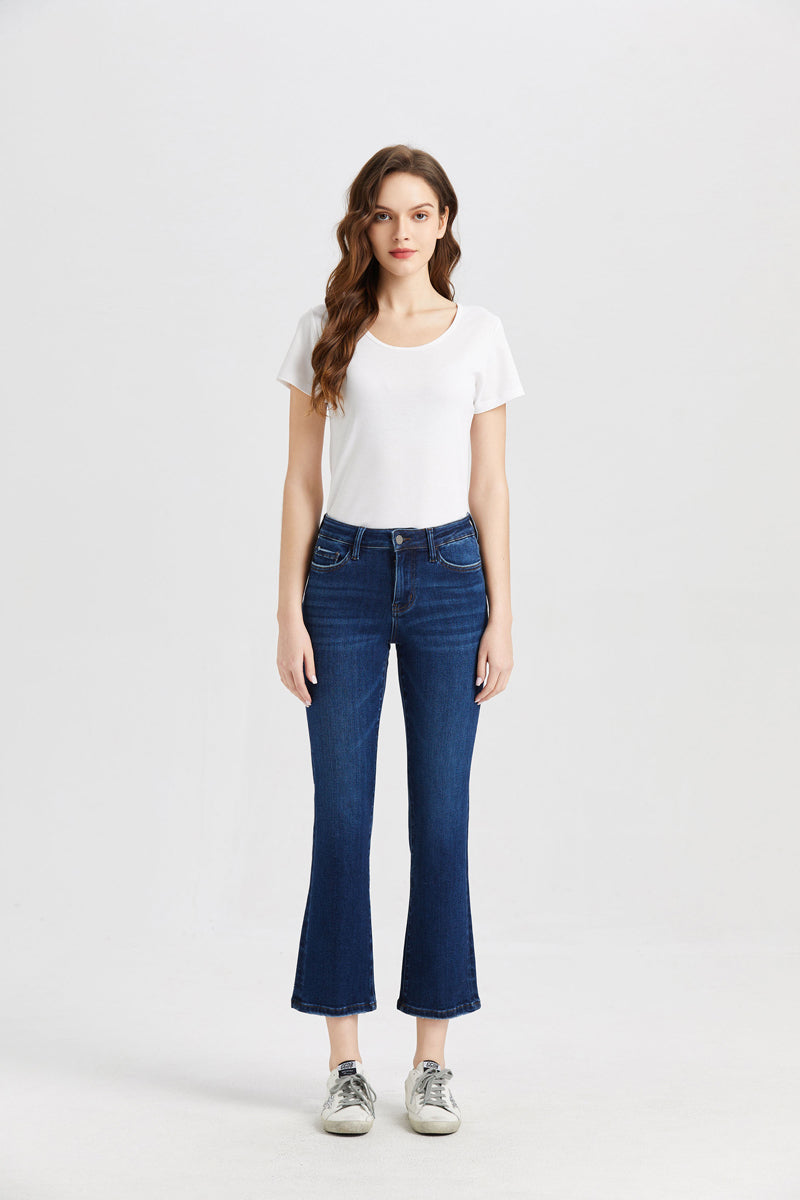 BAYEAS HIGH QUALITY HIGH RISE FLARE JEANS - BYF1068