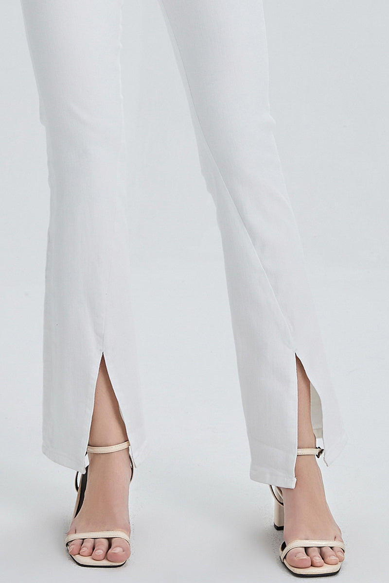BAYEAS HIGH QUALITY LEGGING STYLE HIGH RISE FRONT SLIT FLARE - BYF1073