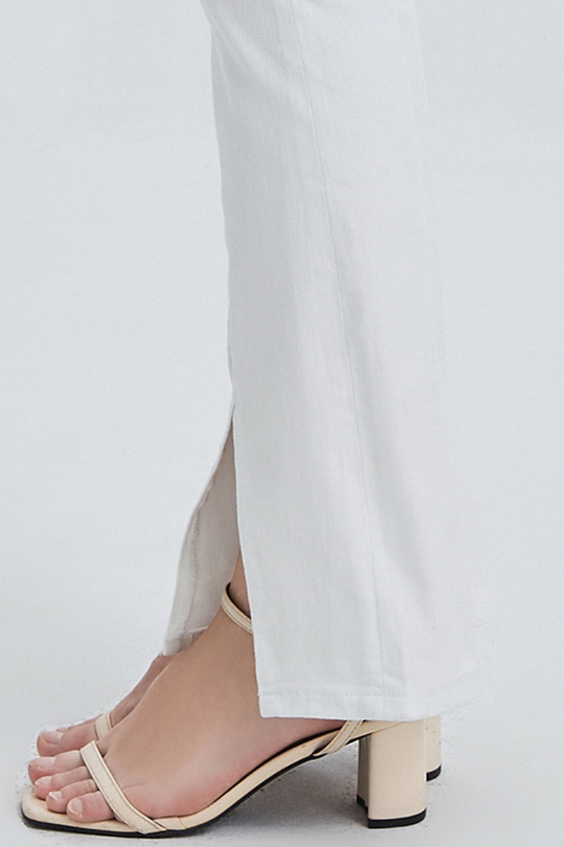 BAYEAS HIGH QUALITY LEGGING STYLE HIGH RISE FRONT SLIT FLARE - BYF1073