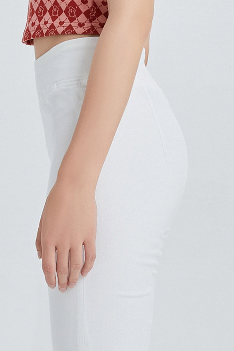 BAYEAS HIGH QUALITY LEGGING STYLE HIGH RISE FRONT SLIT FLARE - BYF1073