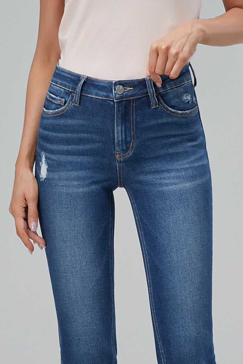 BAYEAS HIGH QUALITY MID RISE STRAIGHT LEG JEANS - BYT5021
