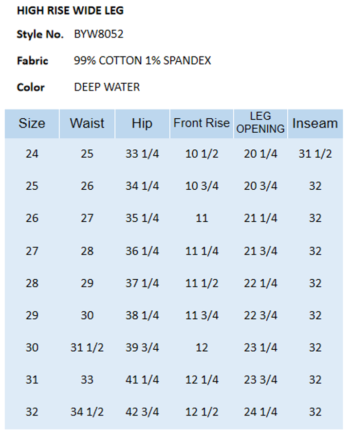 Bayeas High Quality HIGH RISE WIDE LEG JEANS - BYW8052
