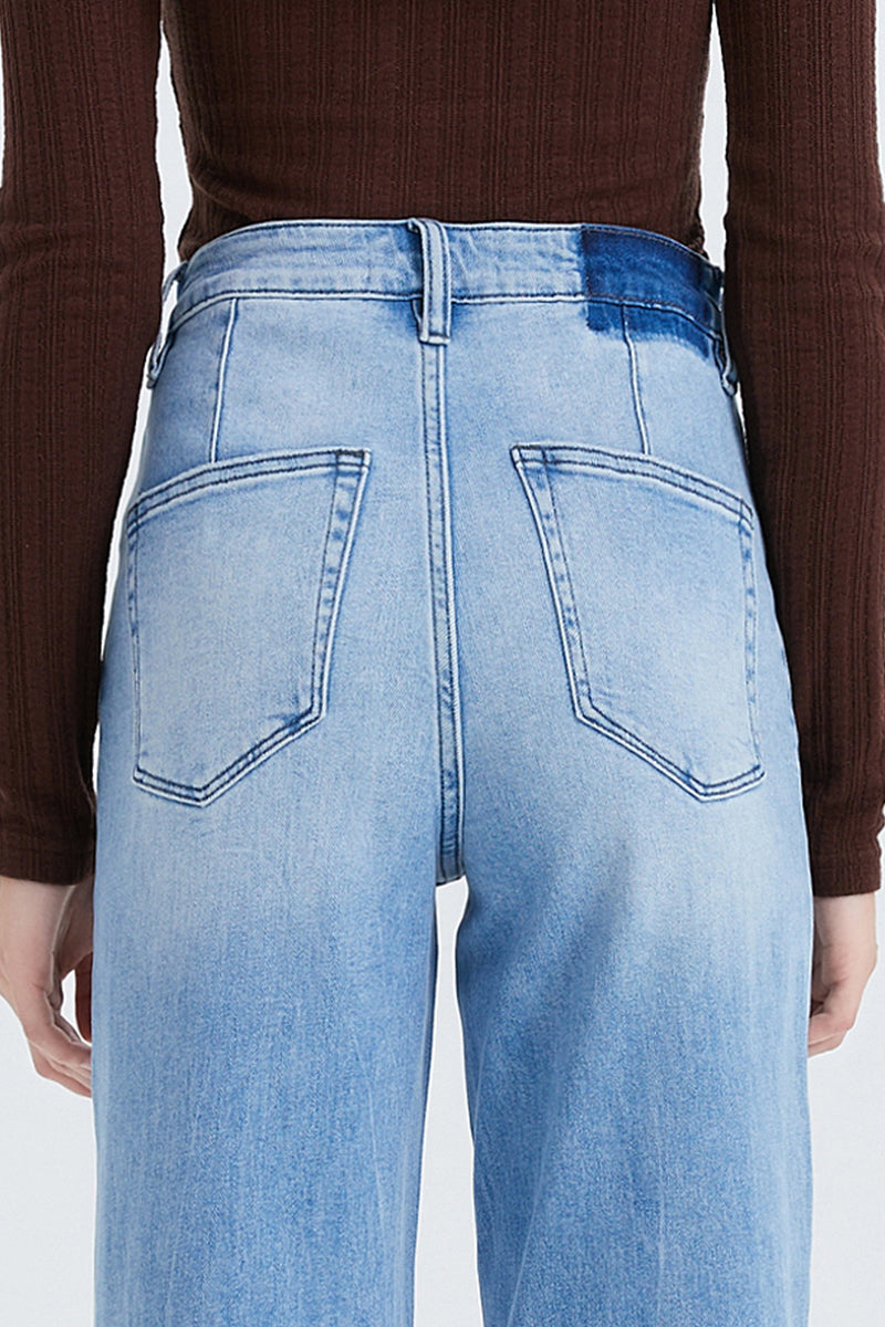 BAYEAS HIGH QUALITY HIGH RISE WIDE LEG JEANS - BYW8101