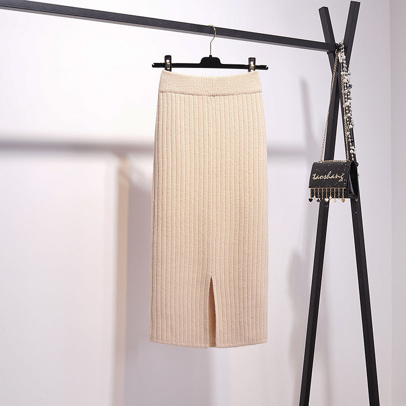 Womens High Waist Short & Long Stretchable Knitted Bodycon Pencil Sweater Skirts (9 Options)