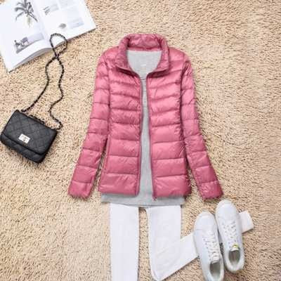 Women's Ultra Light Hooded Duck Down Long Sleeve Jacket - Large Sizes