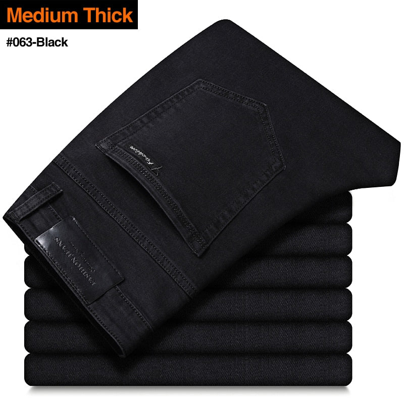 Men's Stretch Regular Fit Business Casual Classic Style Denim (6 Colors)