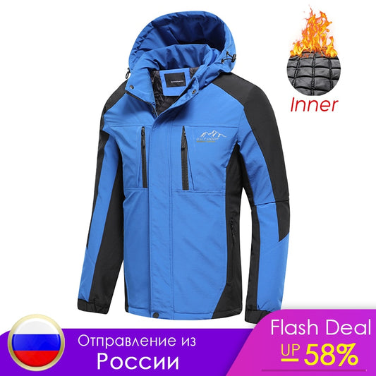 Men's Outdoor Vintage Thick Waterproof Hooded Jacket (10 Colors / Styles)