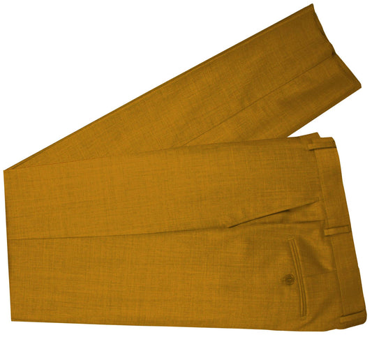 100% Cashmere  Dark Goldenrod yellow Plain Made To Measure Pant  - CER0055_MTM_SP