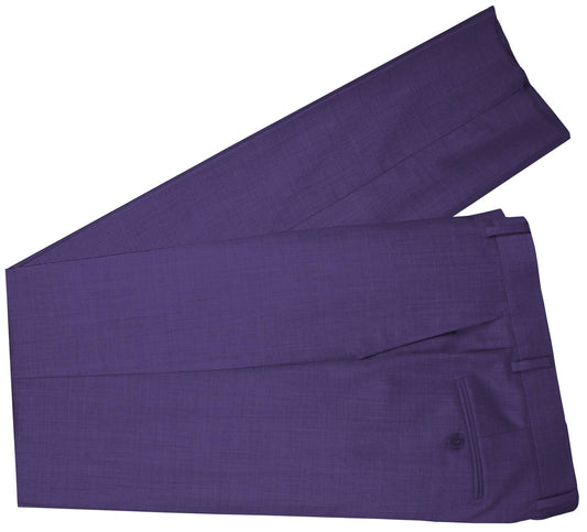 100% Cashmere  Butterfly Bush Violet Plain Made To Measure Pant  - CER0057_MTM_SP