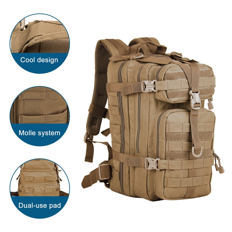 35L Tactical Backpack Molle Assault Rucksack Men Women Backpacks Travel Camping Mochila Militar Tatica Hunting Hiking Backpack