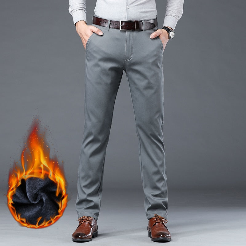 Men's Winter Warm Business Cotton Smart Casual Pants (6 Colors)