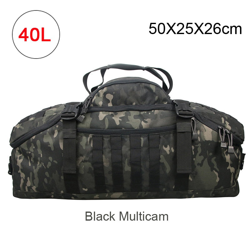 LQARMY 40L 60L 80L Men Sport Gym Bag Tactical Waterproof Backpack Molle Camping Backpacks Sports Travel Bags