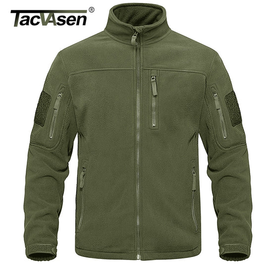 Men's Full Zip Up Tactical Thermal Warm windbreaker Fleece Jacket (11 Colors)