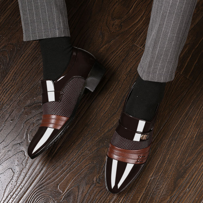 Slip on Men Dress Shoes Men Oxfords Fashion Business Dress Men Shoes 2020 New Classic Leather Men'S Suits Shoes Man