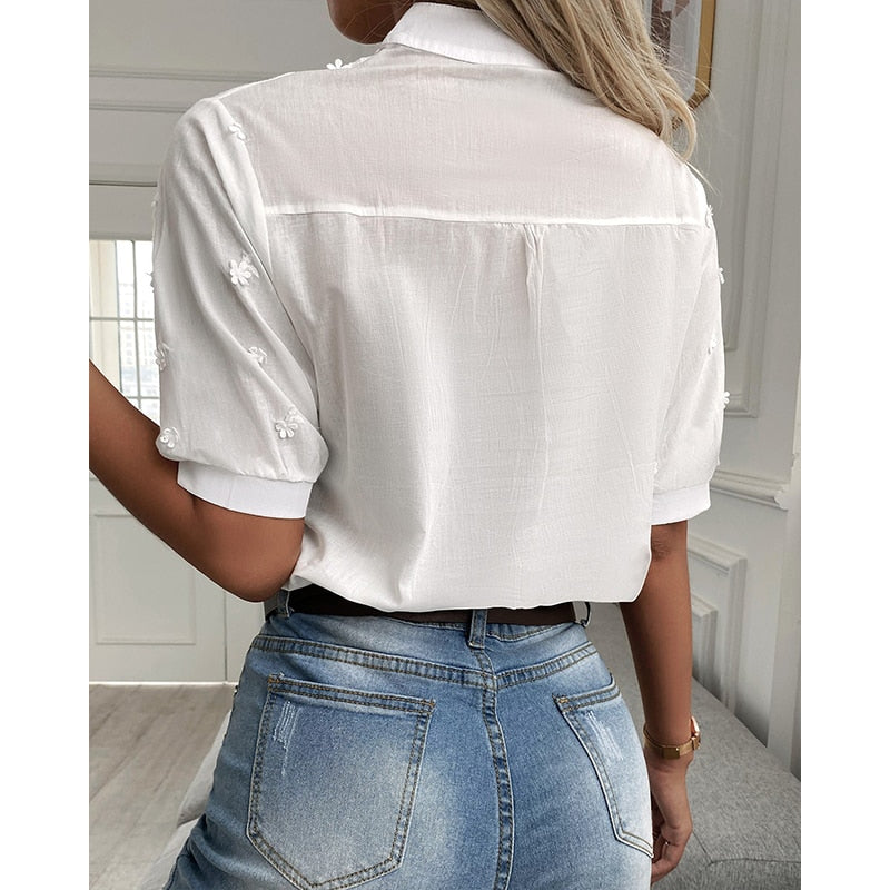 Women's Solid Hollow-out U Neck Cotton Tops - Collection 1 (6 Colors)